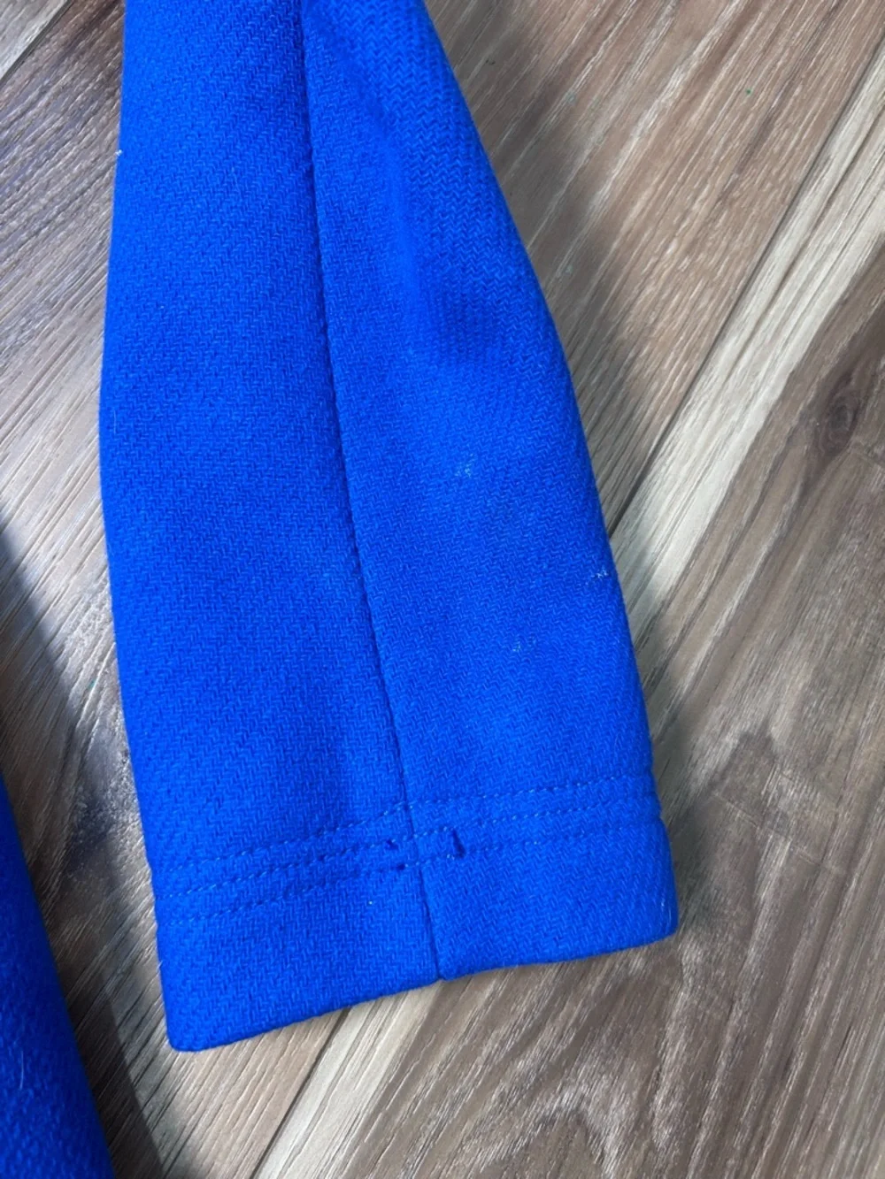 J. Crew stadium cloth nello gori wool pea coat size 8T tall royal blue wool - Picture 10 of 10